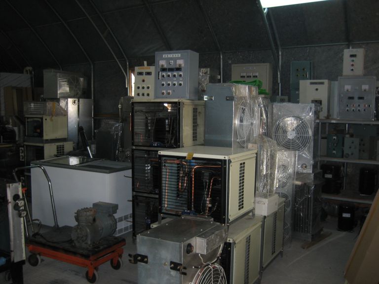 중고 냉장고 집합소 후지냉동 목감 창고 전경